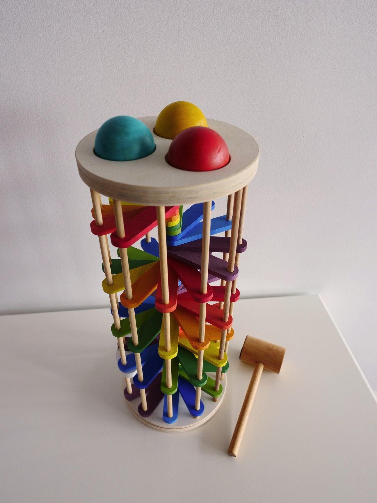 QToys Pound-a-Ball Tower 19 | The Nest Attachment Parenting Hub