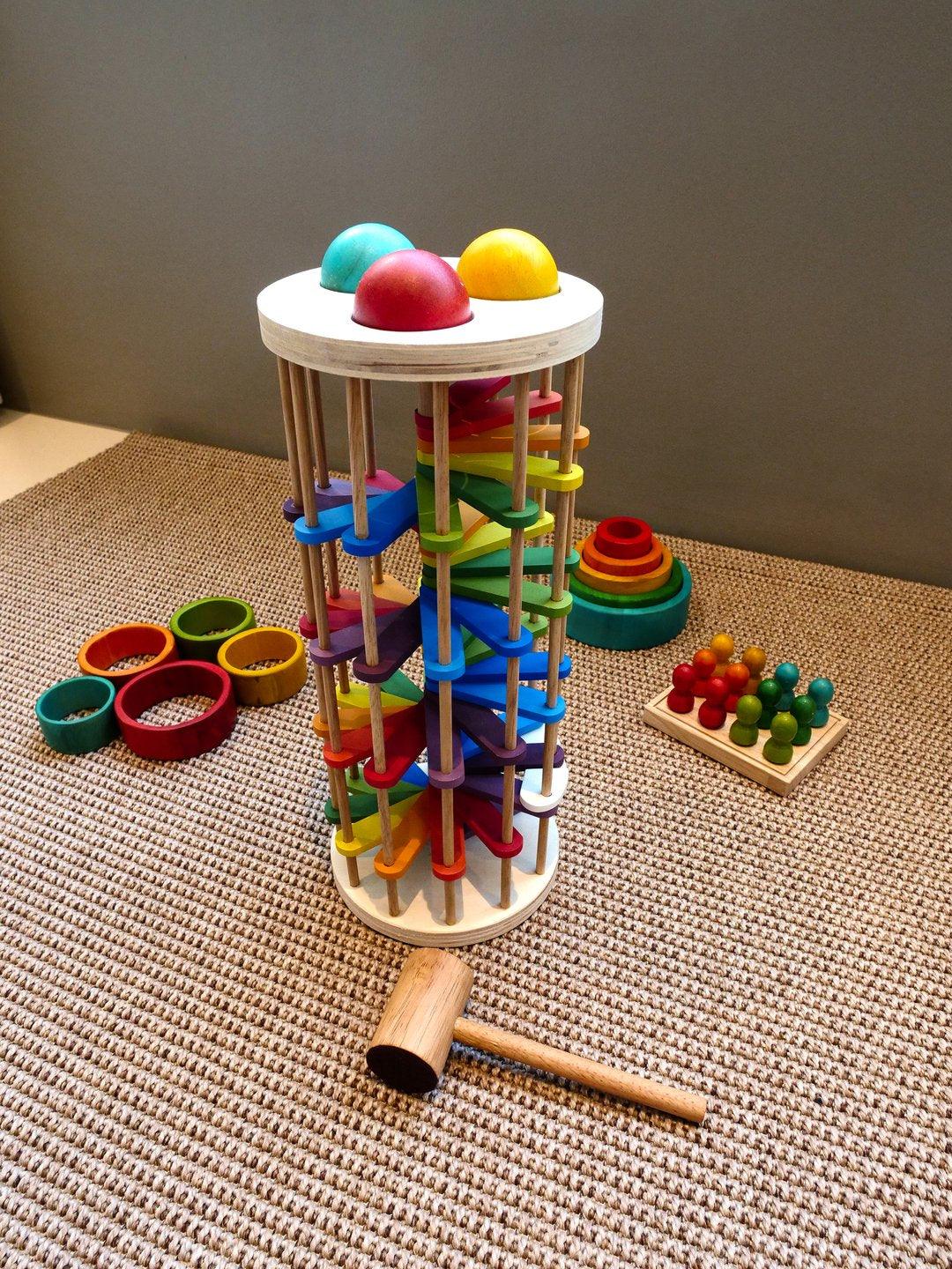 QToys Pound-a-Ball Tower 19 | The Nest Attachment Parenting Hub