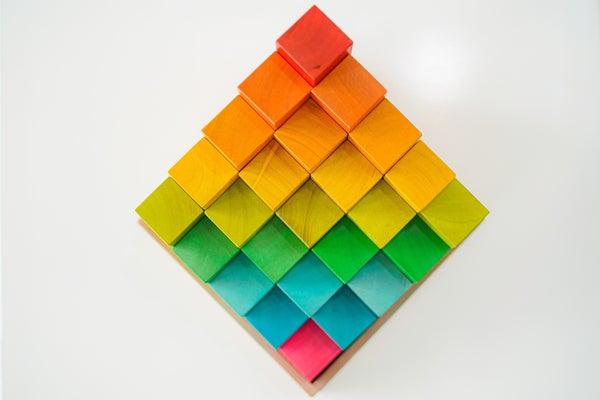 QToys Rainbow Engineering Blocks 901 | The Nest Attachment Parenting Hub