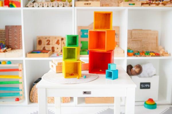 QToys Rainbow Nesting Boxes 267 | The Nest Attachment Parenting Hub