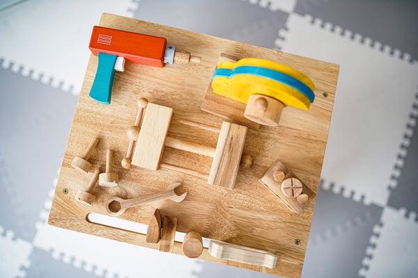 Qtoys Wooden Work Bench 451 | The Nest Attachment Parenting Hub