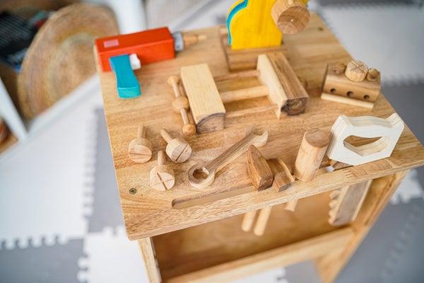 Qtoys Wooden Work Bench 451 | The Nest Attachment Parenting Hub