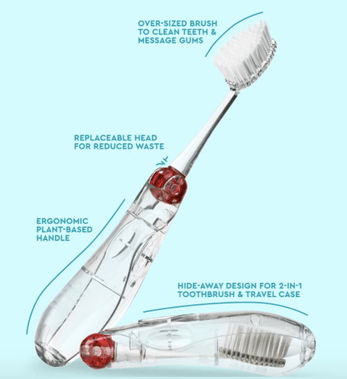 Radius Tour Travel Brush w/ Replaceable Head | The Nest Attachment Parenting Hub