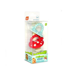 RaZBaby Chompy Mushroom Silicone Teether (2 Pack) | The Nest Attachment Parenting Hub