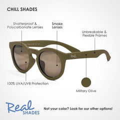 Real Shades Kids Chill Sunglasses - Round Matte 4-7yo | The Nest Attachment Parenting Hub