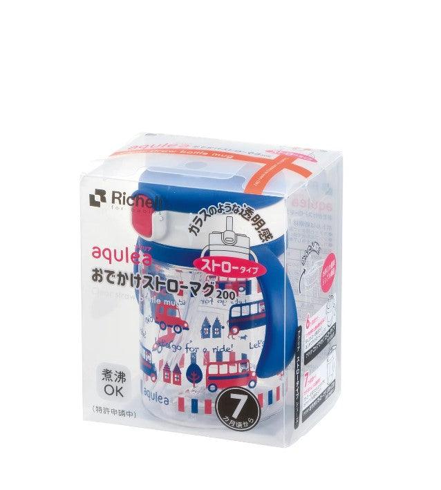 Richell AQ Clear Straw Bottle Mug 200ml 7m+ | The Nest Attachment Parenting Hub