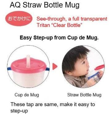 Richell AQ Clear Straw Bottle Mug 200ml 7m+ | The Nest Attachment Parenting Hub