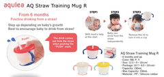 Richell Aqulea Cup de Straw Training Mug 6m+ | The Nest Attachment Parenting Hub