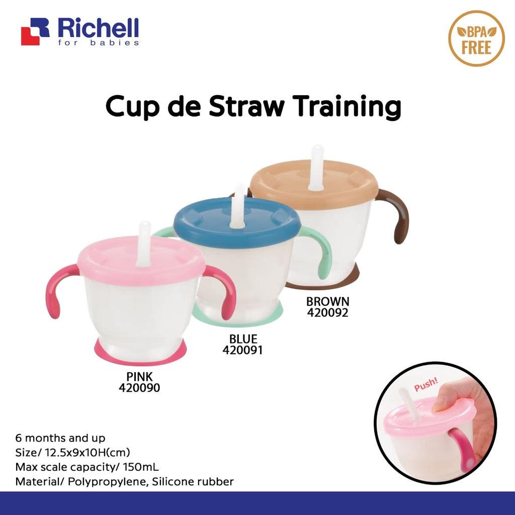 Richell Aqulea Cup de Straw Training Mug 6m+ | The Nest Attachment Parenting Hub
