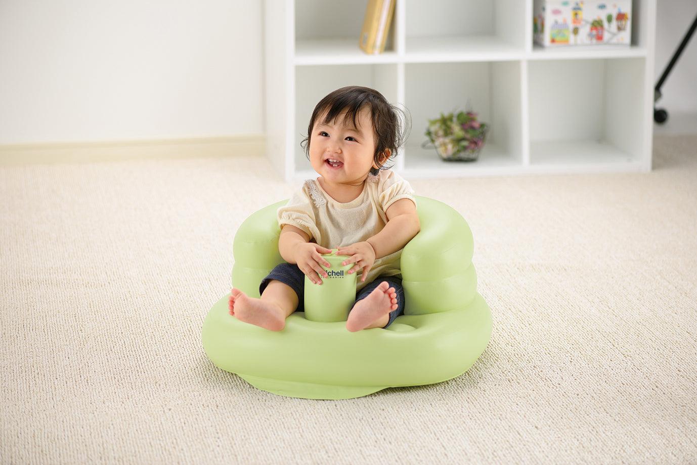 Richell Inflatable Airy Baby Chair (7-24mo) | The Nest Attachment Parenting Hub