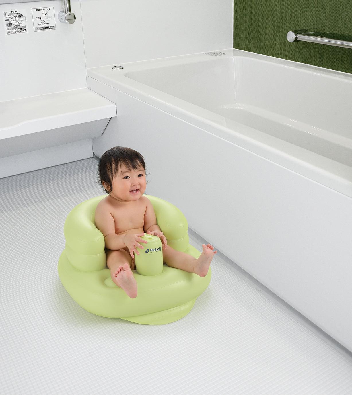 Richell Inflatable Airy Baby Chair (7-24mo) | The Nest Attachment Parenting Hub