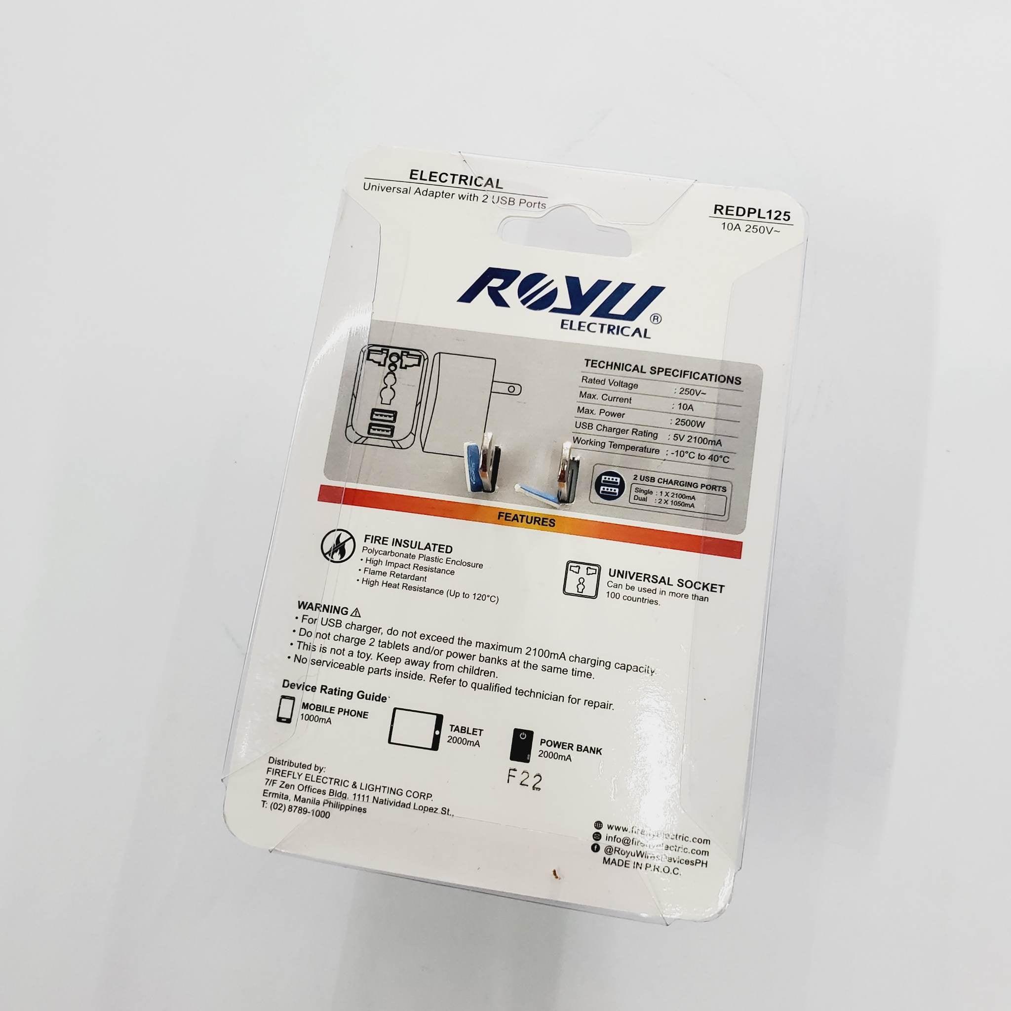 Royu Electrical Universal Adapter with 2 USB Ports | The Nest Attachment Parenting Hub