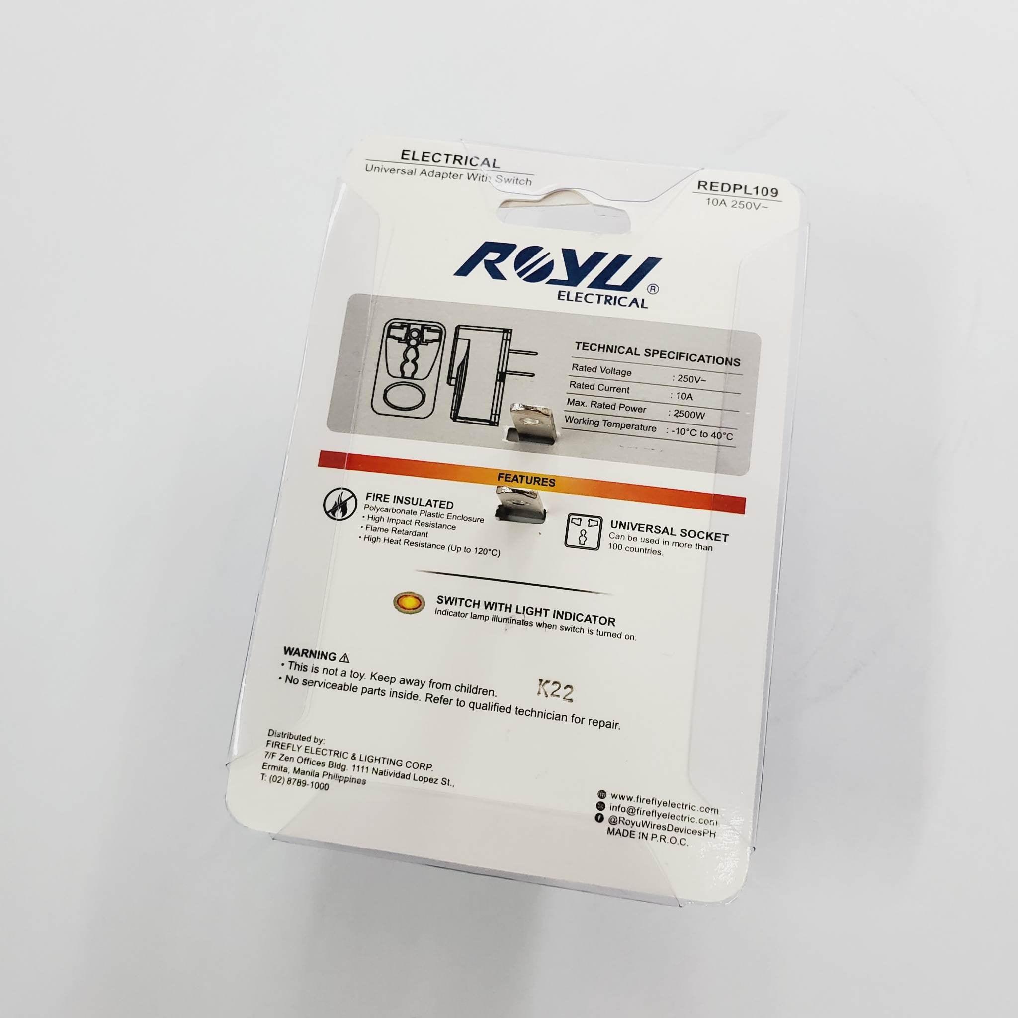 Royu Electrical Universal Adapter with Switch | The Nest Attachment Parenting Hub