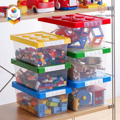 Shimoyama Lego Medium Toy Storage Box Cabinet Organizer | The Nest Attachment Parenting Hub
