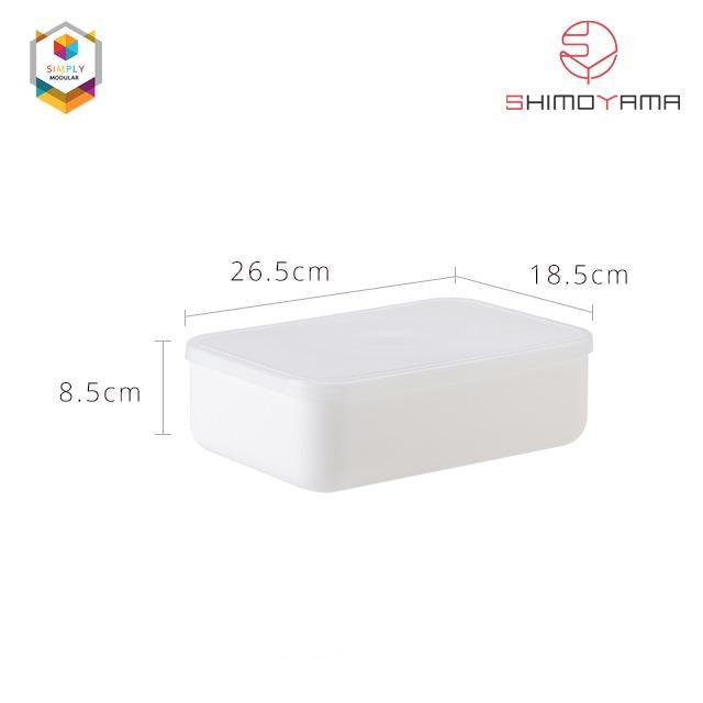 Shimoyama Muji Style Small White Flat Storage Box Cabinet Organizer with Lid | The Nest Attachment Parenting Hub