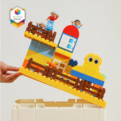 Shimoyama Toy Bricks Foldable Bin Organizer Storage Box w/ Lid | The Nest Attachment Parenting Hub