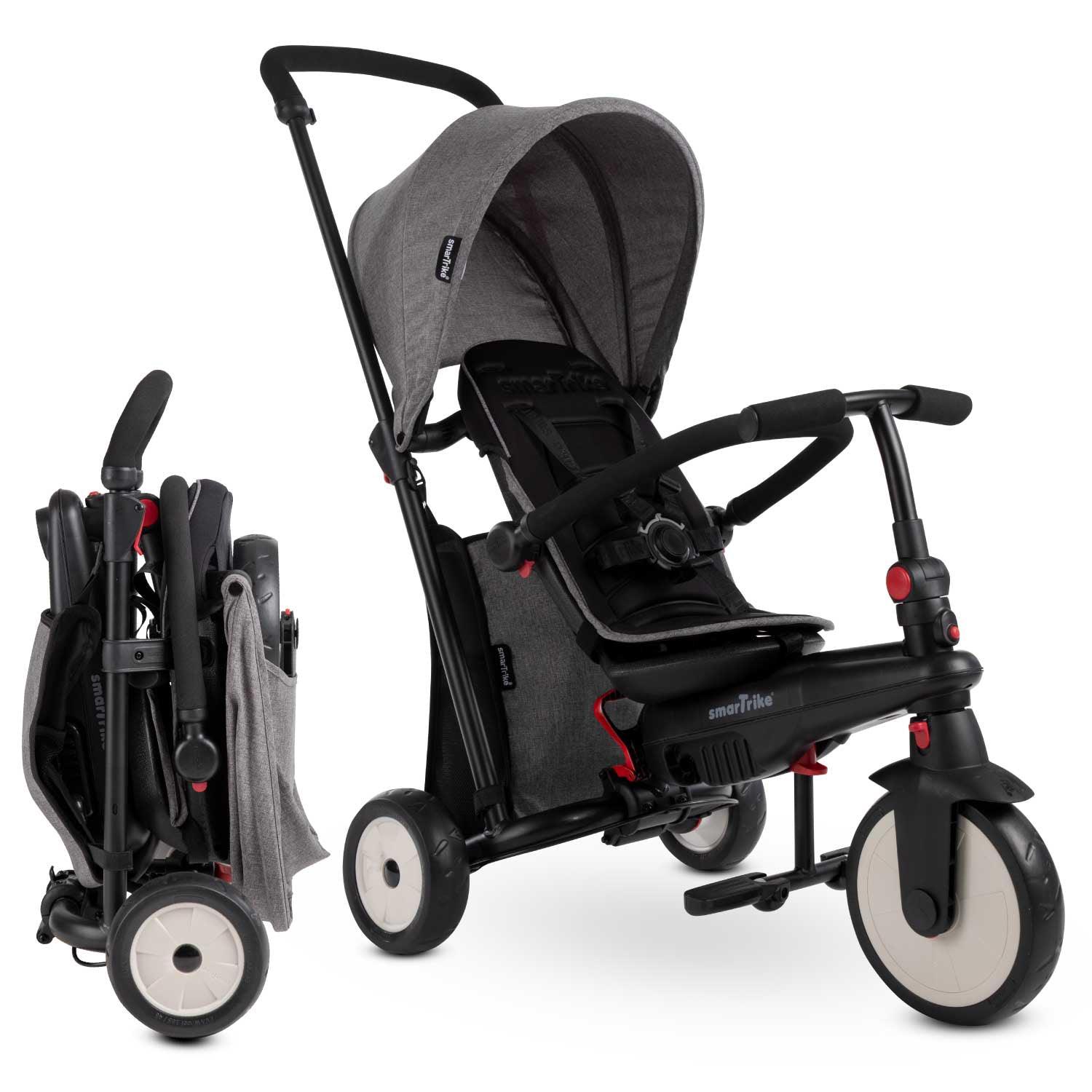 SmarTrike STR3 Journey 6 in 1 Folding Trike Grey | The Nest Attachment Parenting Hub