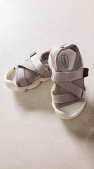 Soft Soled Toddler Sandals - Grey | The Nest Attachment Parenting Hub