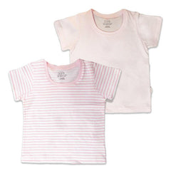 St. Patrick Essential T-Shirt Short Sleeves Plain & Stripes/Pink 2's | The Nest Attachment Parenting Hub