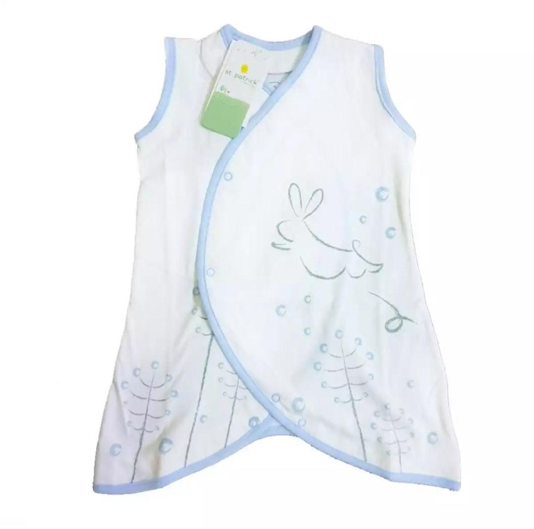 St. Patrick Woodlands Hana Midcalf Romper White/Blue | The Nest Attachment Parenting Hub