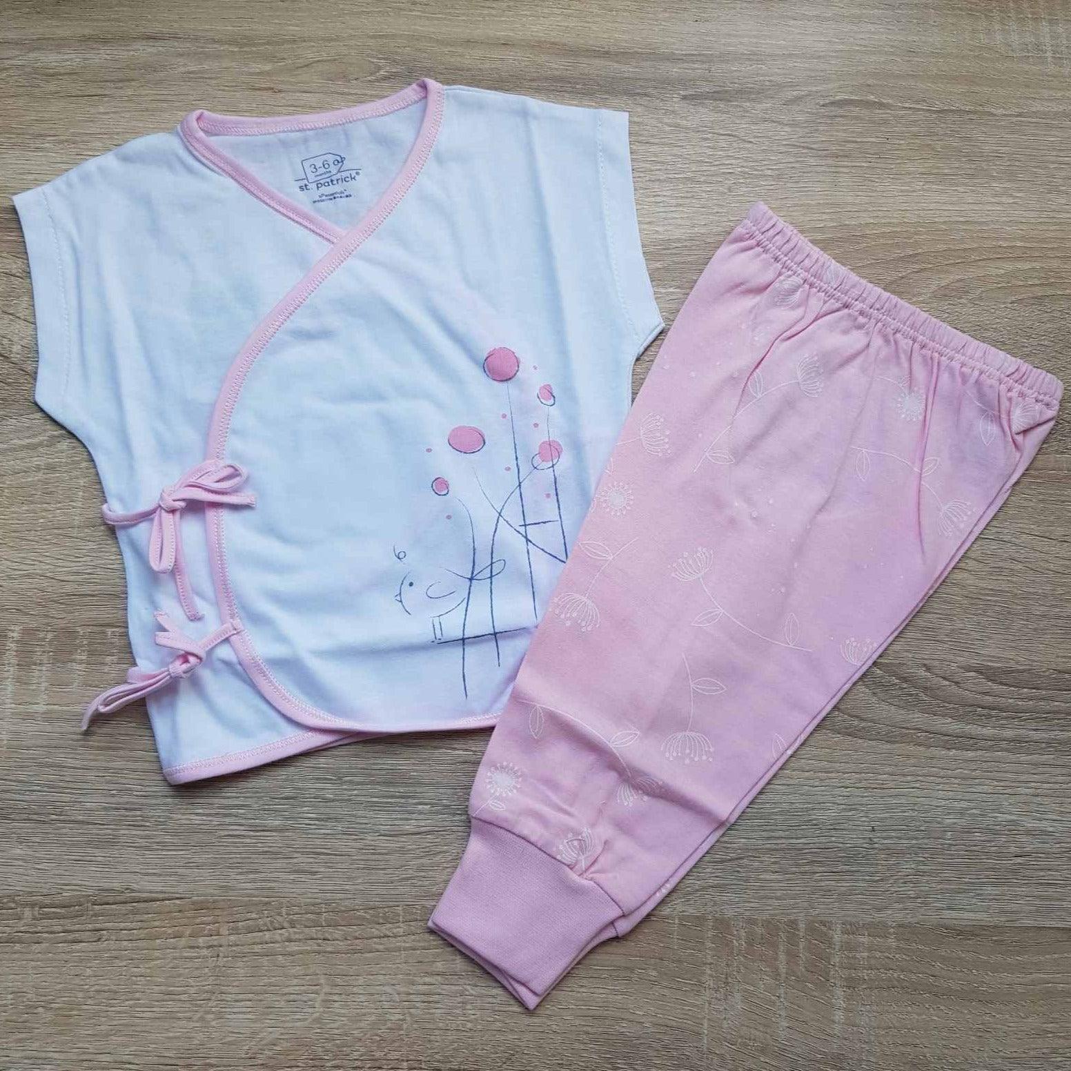 St. Patrick Woodlands Midori Tieside and Pajamas Balloon White/Pink | The Nest Attachment Parenting Hub