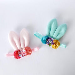 Style Me Little Bunny Ears Fleece Hairpiece Spring 2019 | Soft Elastic | 6-12 Months | The Nest Attachment Parenting Hub