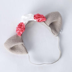 Style Me Little Cat Ears Fleece Hairpiece Spring | Soft Elastic | 3-6 Months | The Nest Attachment Parenting Hub