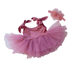 Style Me Little Le Ballerine Bébé Dress and Hairpiece Set – Dusty Magenta | The Nest Attachment Parenting Hub