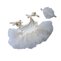 Style Me Little Le Ballerine Bébé Dress and Hairpiece Set – Silk Ivory | The Nest Attachment Parenting Hub