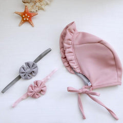 Style Me Little Reversible Swim Bonnet and Bow Skinny Elastic 0-6 Months | The Nest Attachment Parenting Hub
