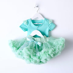 Style Me Little The Extra Full Petti Tutu & Top Set - Lovely Mint | The Nest Attachment Parenting Hub