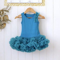Style Me Little The Infant Petti Dress w/ Shoes Set - Elegant Teal | The Nest Attachment Parenting Hub