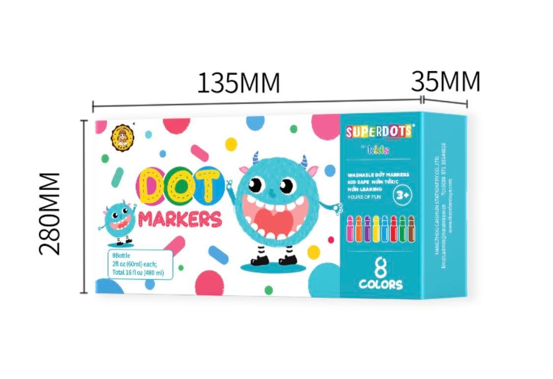 Superdots Big Dot marker (8 pcs) 60ml | The Nest Attachment Parenting Hub