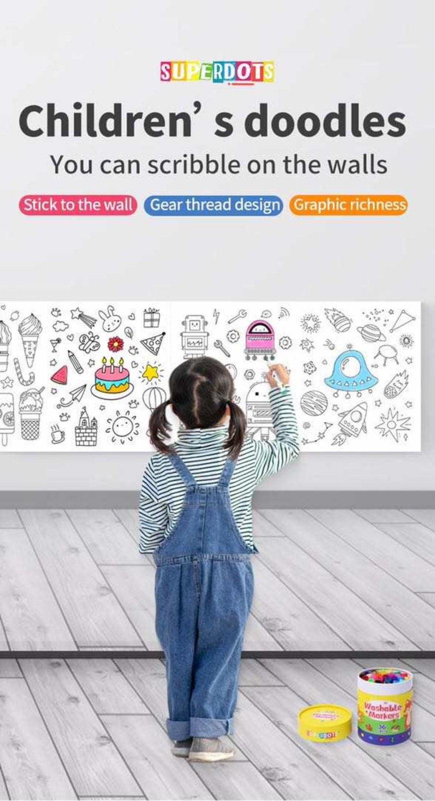 Superdots Children's Graffiti Scrolls 3y+ | The Nest Attachment Parenting Hub
