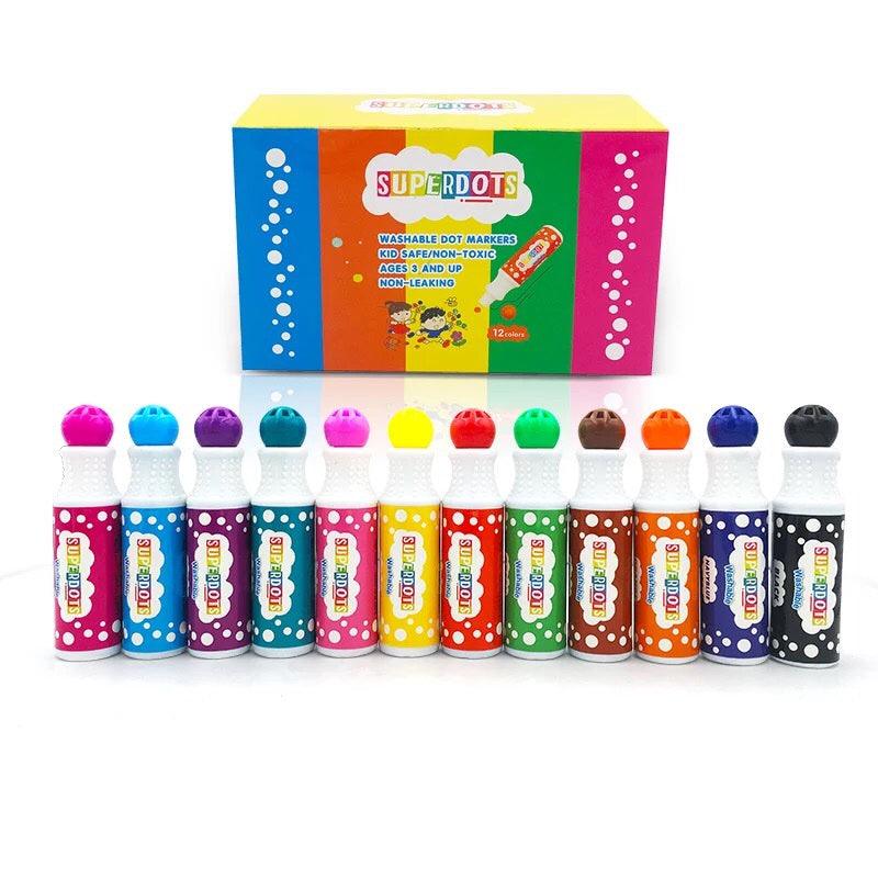 Superdots Small Dot marker (12 pcs) 40ml | The Nest Attachment Parenting Hub