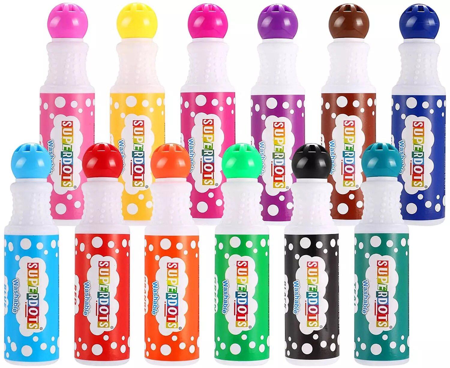 Superdots Small Dot marker (12 pcs) 40ml | The Nest Attachment Parenting Hub