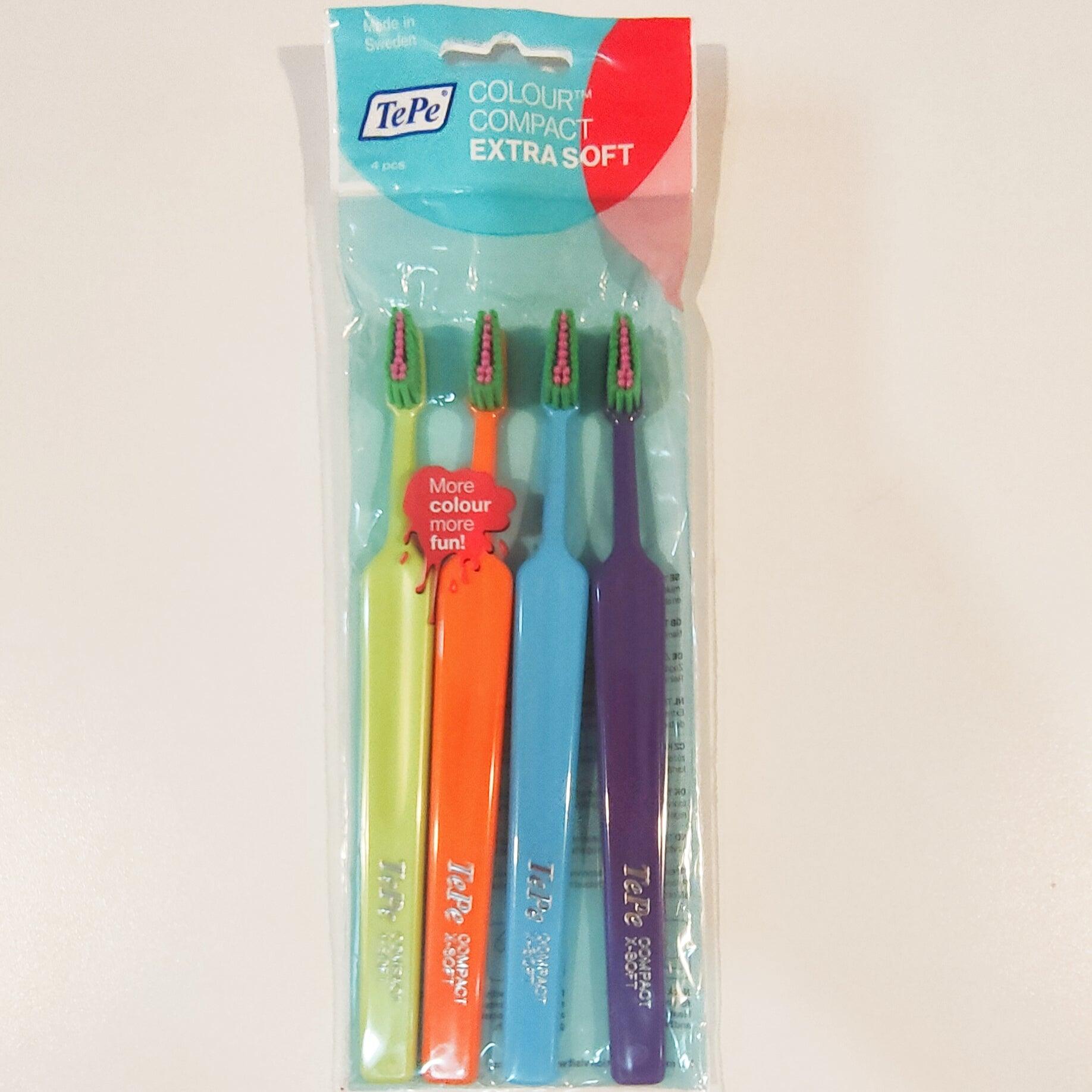 TePe Colour (Extra Soft) 4pcs Plastic TEP.332-482 | The Nest Attachment Parenting Hub