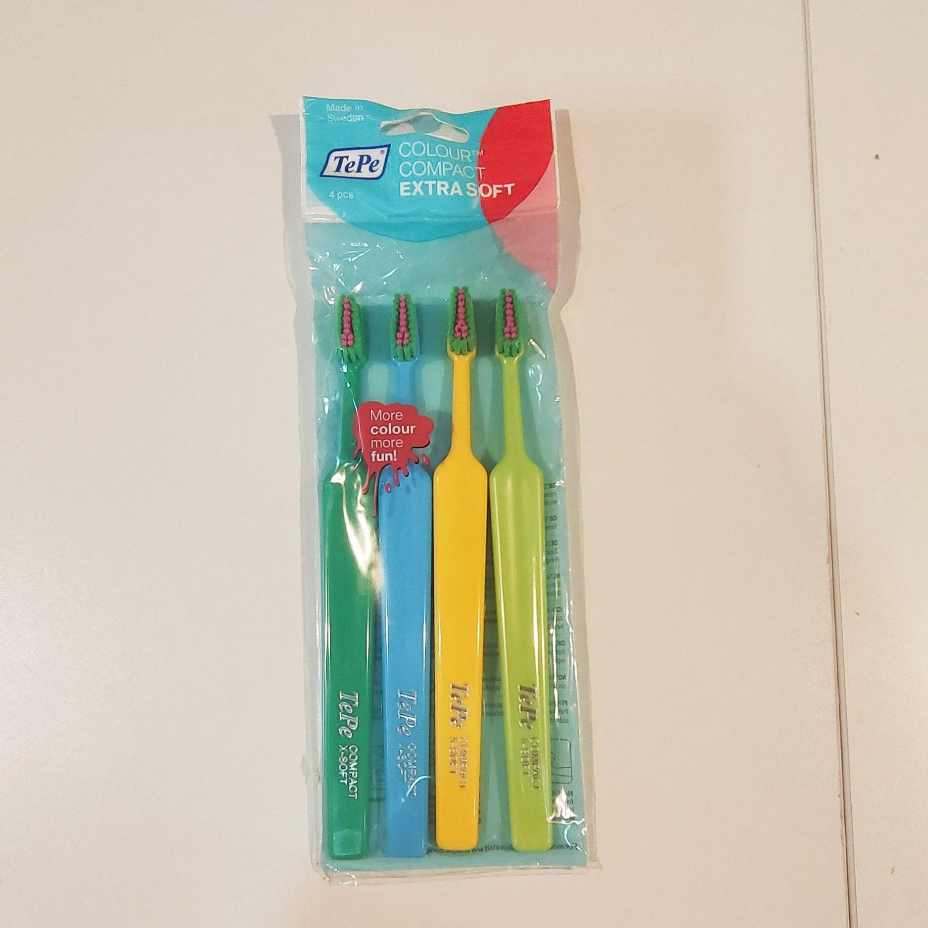 TePe Colour (Extra Soft) 4pcs Plastic TEP.332-482 | The Nest Attachment Parenting Hub