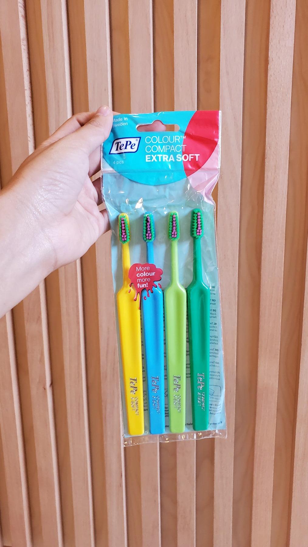 TePe Colour (Extra Soft) 4pcs Plastic TEP.332-482 | The Nest Attachment Parenting Hub