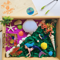 The Learning Playbox Mermaid Lagoon Play Box (Wooden Box) | The Nest Attachment Parenting Hub