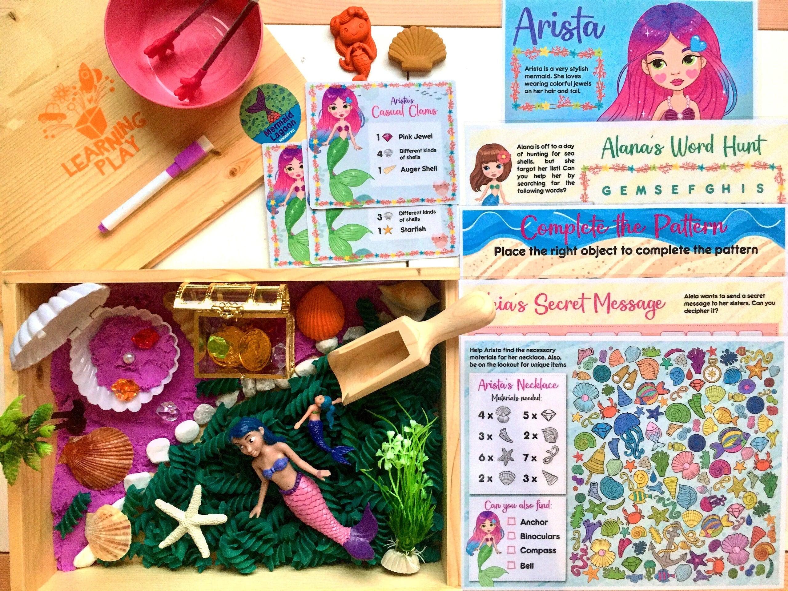 The Learning Playbox Mermaid Lagoon Play Box (Wooden Box) | The Nest Attachment Parenting Hub