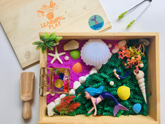 The Learning Playbox Mermaid Lagoon Play Box (Wooden Box) | The Nest Attachment Parenting Hub