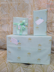 The Nest APH Mint Herringbone Gift Wrap | The Nest Attachment Parenting Hub