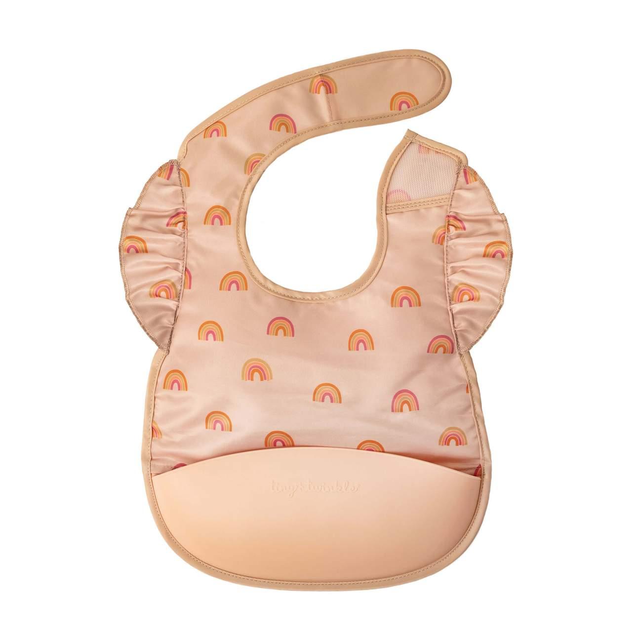 Tiny Twinkle Silicone Pocket Bib Ruffle | The Nest Attachment Parenting Hub