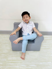 Tiny Winks Kiddie Sofa / Sofabed - Grey Vegan Leather (Made to order) | The Nest Attachment Parenting Hub