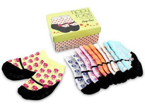 Tippy Toes Pack of 6 Girl's Socks | The Nest Attachment Parenting Hub