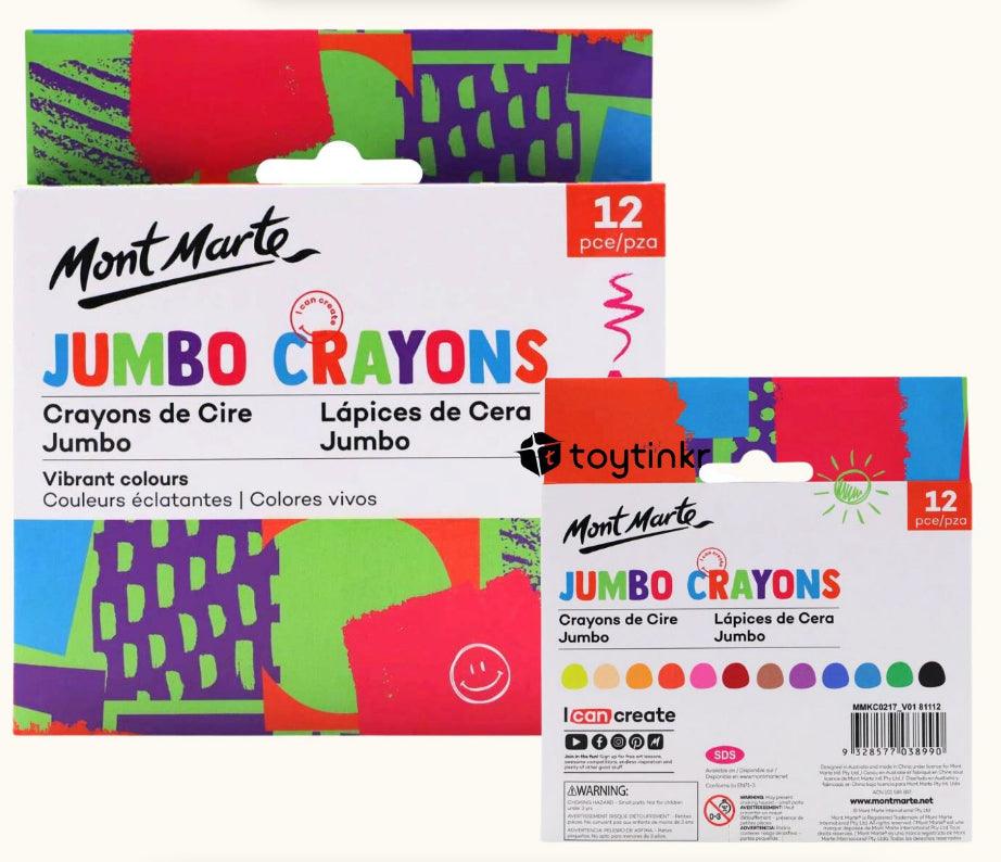 Toy Tinkr Mont Marte Jumbo Crayons 3+ | The Nest Attachment Parenting Hub