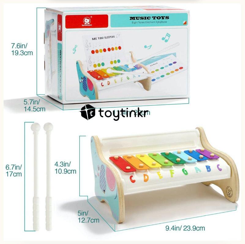 Toy Tinkr Top Bright Eight Tones Elephant Xylophone | The Nest Attachment Parenting Hub