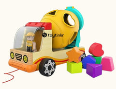 Toy Tinkr Top Bright Shape Mixer Truck 12m+ | The Nest Attachment Parenting Hub