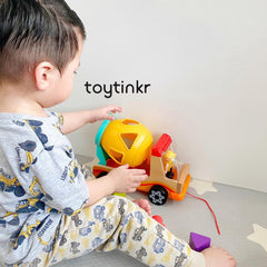 Toy Tinkr Top Bright Shape Mixer Truck 12m+ | The Nest Attachment Parenting Hub